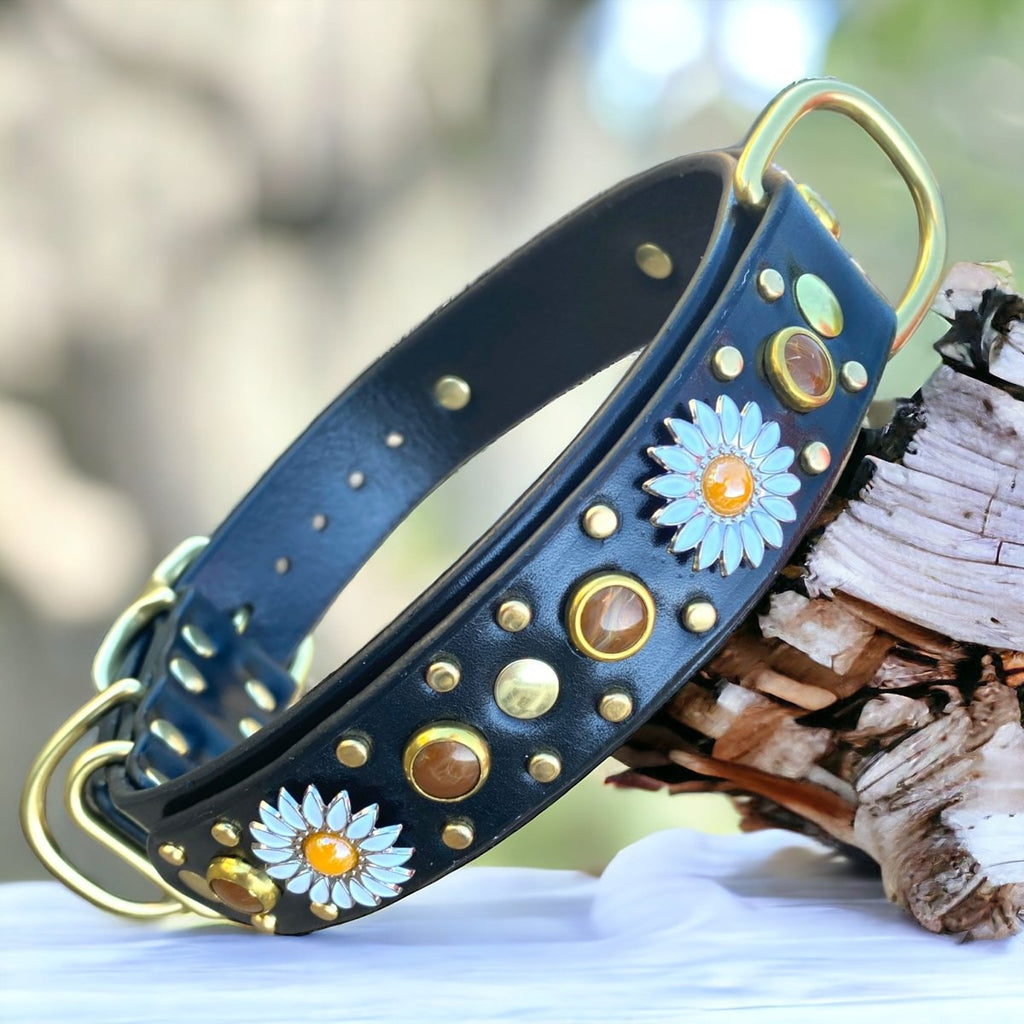 #leather - dog - collars# - #karma - collars#