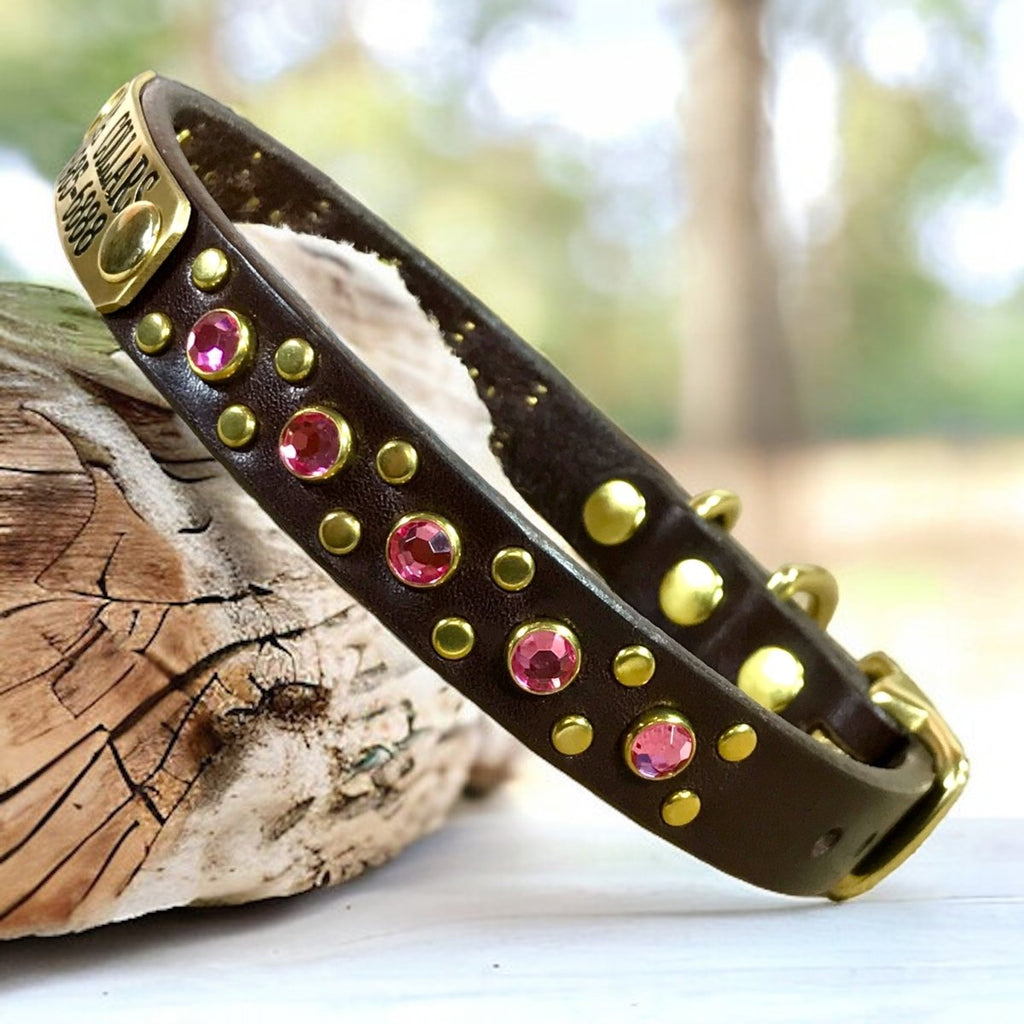 #leather - dog - collars# - #karma - collars#