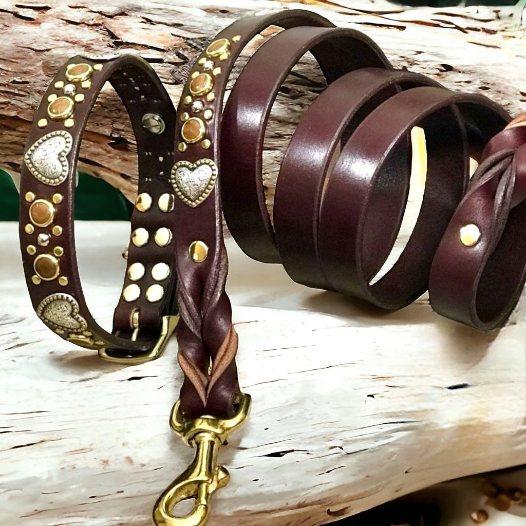 #leather - dog - collars# - #karma - collars#