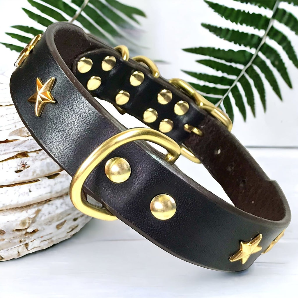 #leather-dog-collars# - #karma-collars#