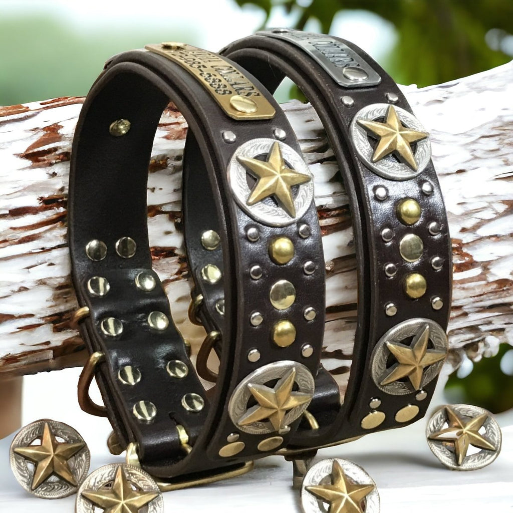 #leather-dog-collars# - #karma-collars#