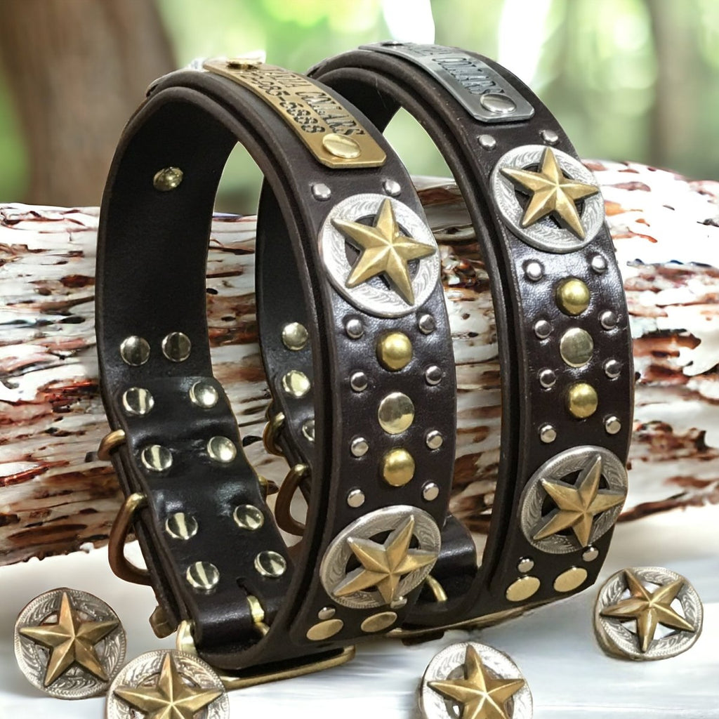 #leather-dog-collars# - #karma-collars#
