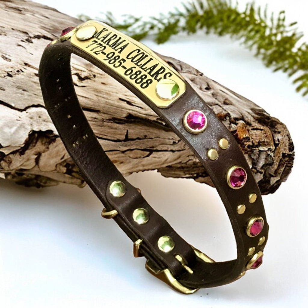 #leather-dog-collars# - #karma-collars#