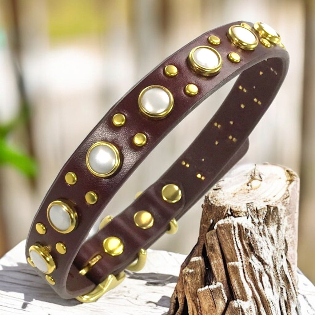 Custom Colles SHOP OUR CUSTOM DOG COLLARS/USA MADE โ Karma Collars: Leather Dog Collars