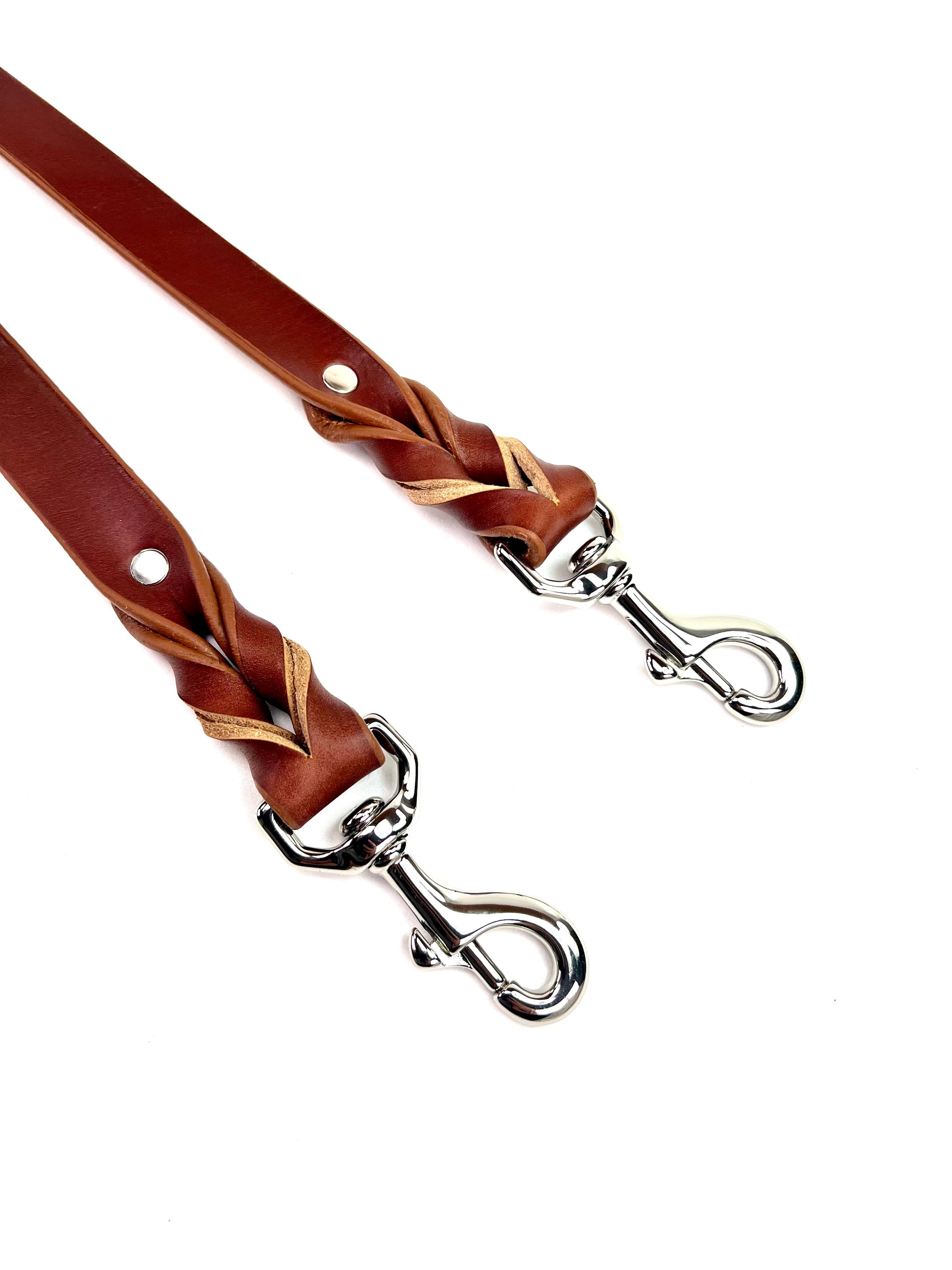 Premium Leather Leash Coupler for Walking Two Dogs 18