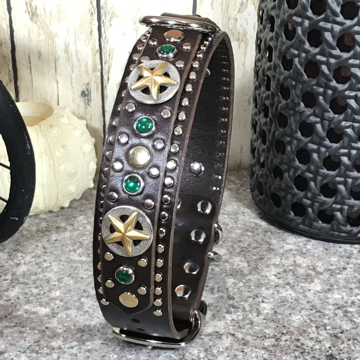 Phoenix Leather Dog Collar – Karma Collars: Custom Leather Dog Collars