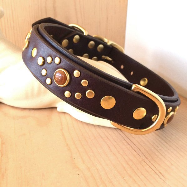 #leather-dog-collars# - #karma-collars#