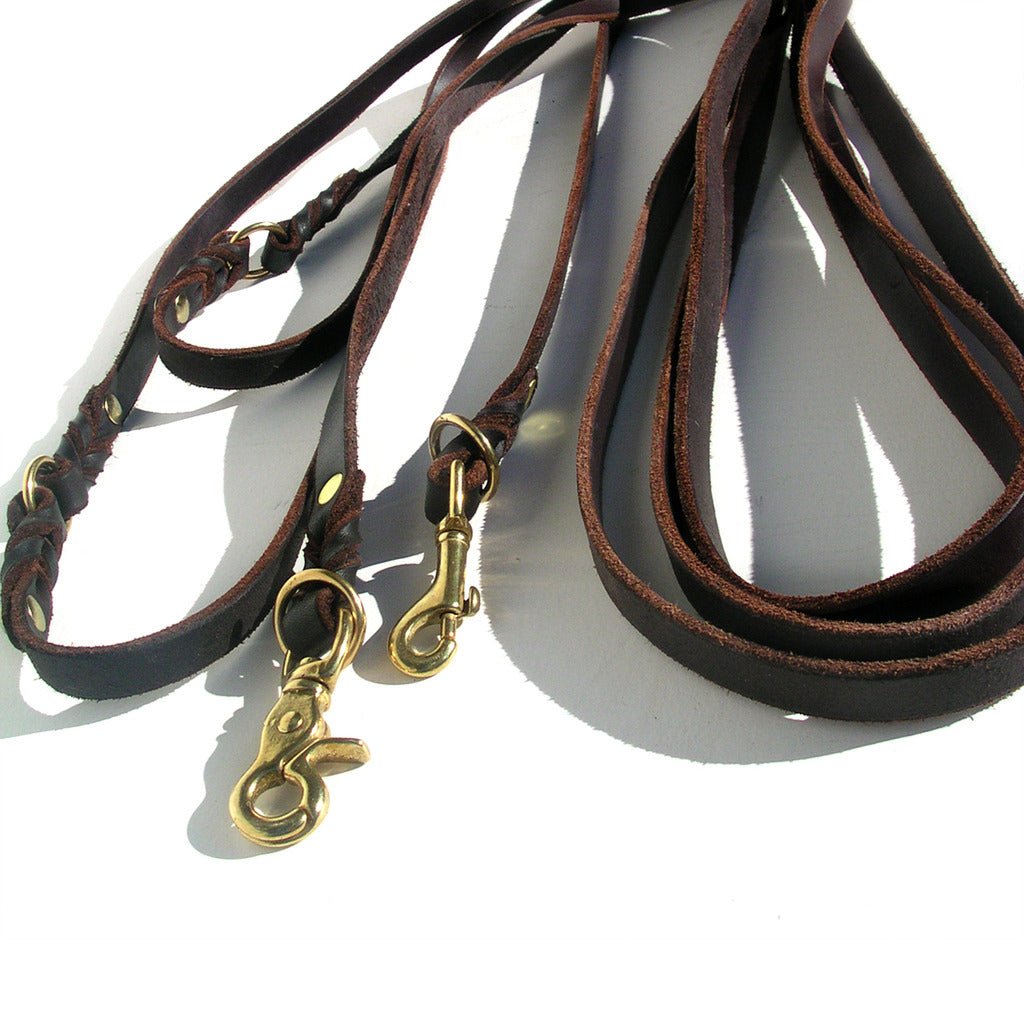 Long Line Leather Leash 25-Foot / 3/4